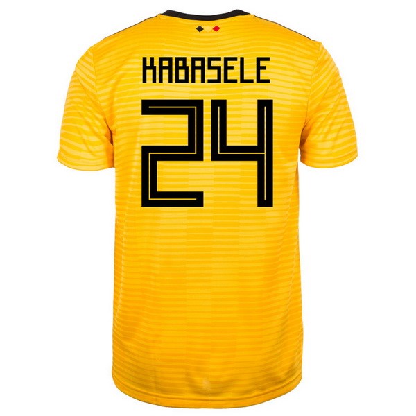 Camiseta Bélgica 2ª Kabasele 2018 Amarillo